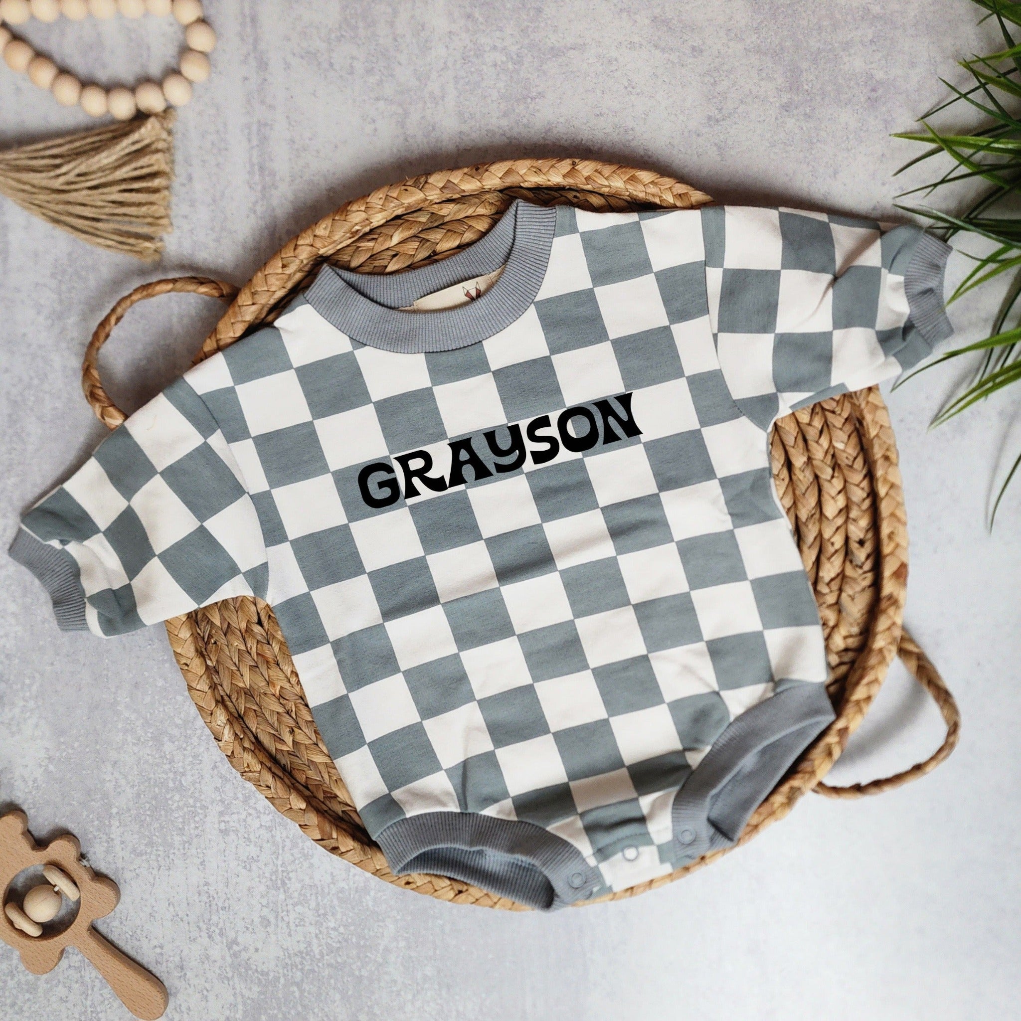 Bubble Romper - Checkerboard