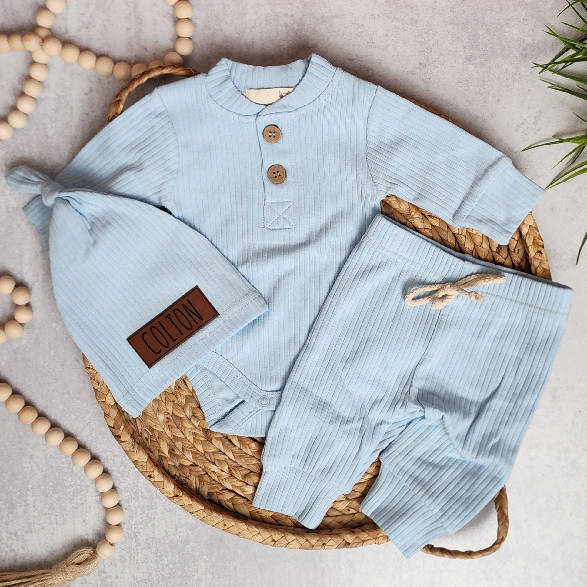 Ribbed Outfit - Baby Blue