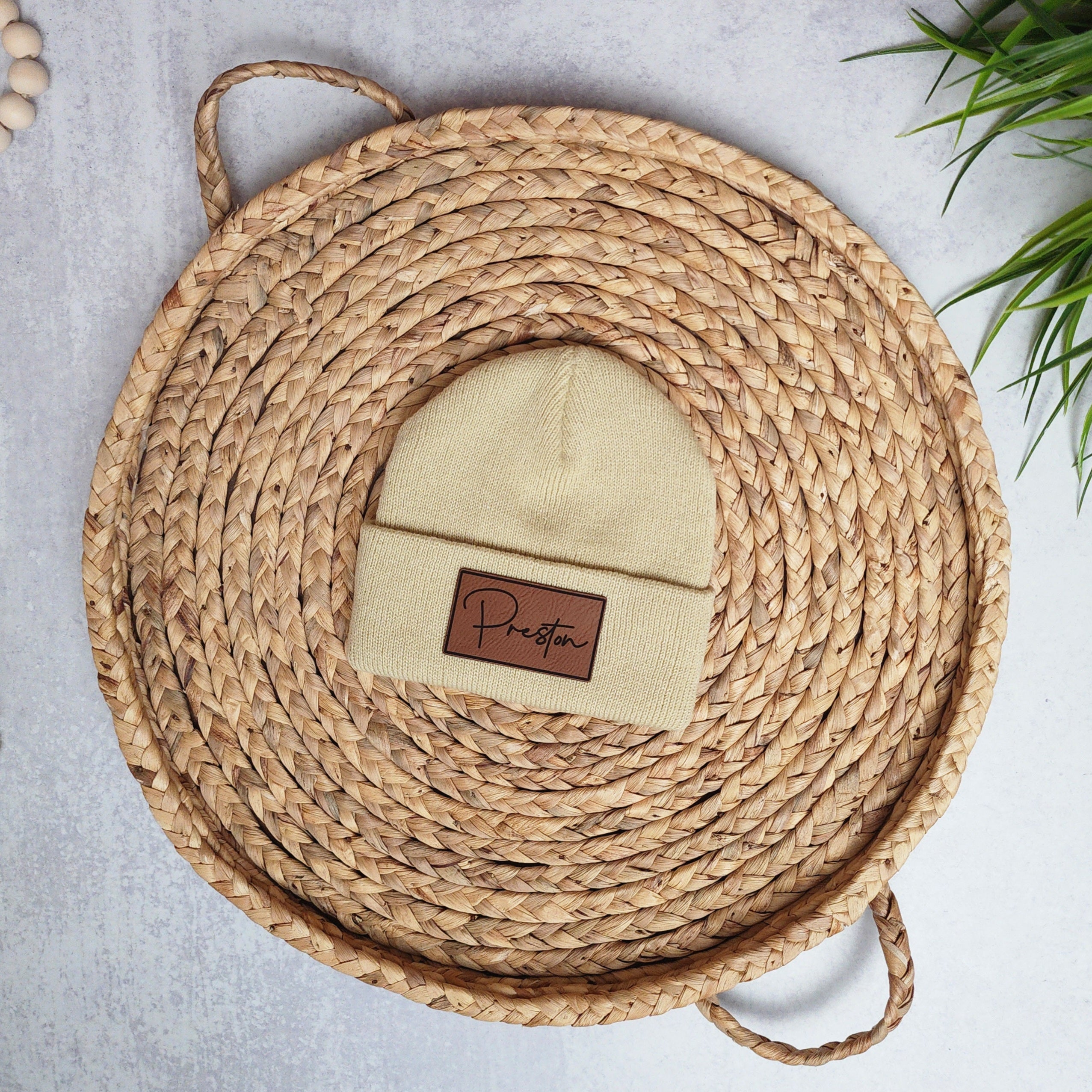 Name Beanie - Vanilla