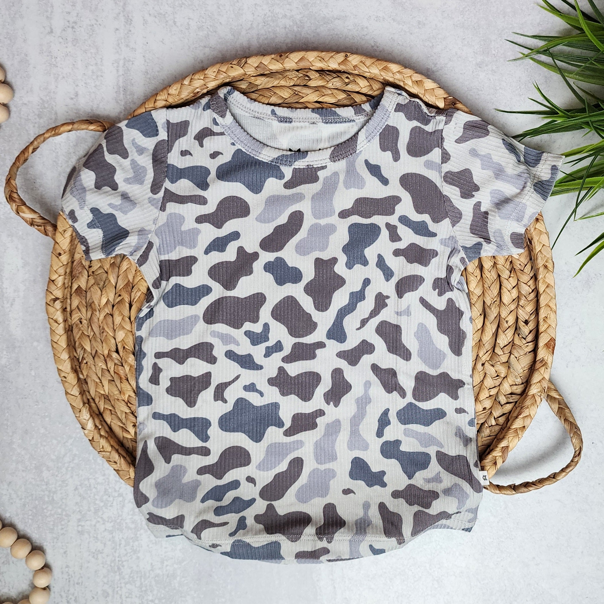 Deer Camo Shorts Two-Piece Set