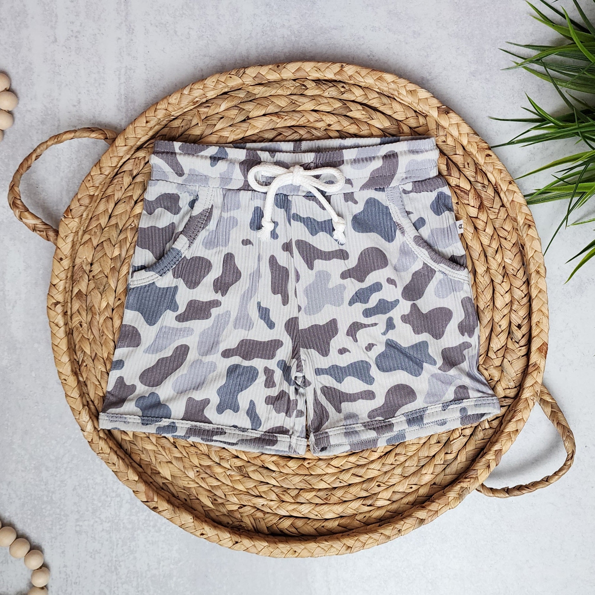Deer Camo Shorts Two-Piece Set