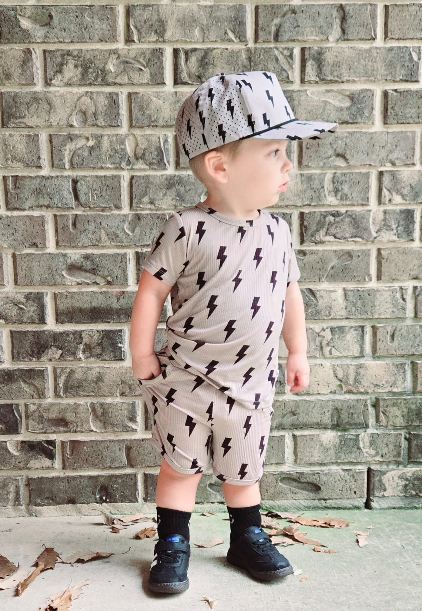 Lightning Bolt Shorts Two-Piece Set