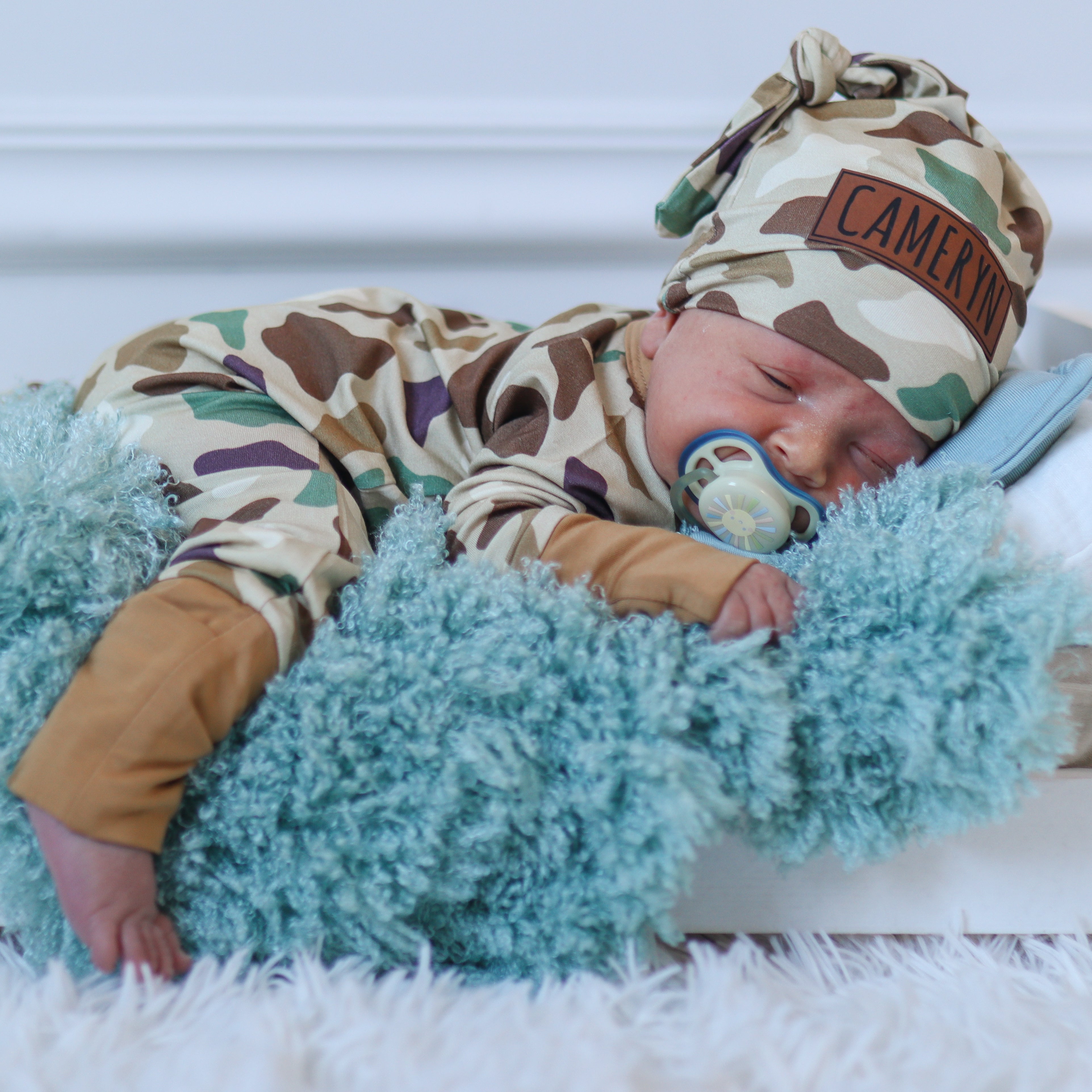 Bamboo Zip Romper | Personalized | Duck Camo